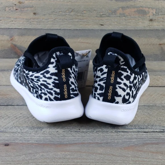 adidas Cloudfoam Pure 2.0 Leopard Print Black/White - Picture 4 of 10
